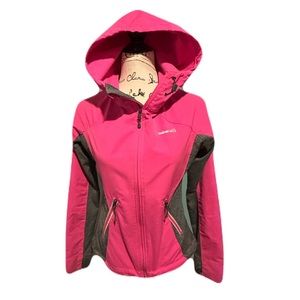 Avalanche weather shirld running shell jacket size small pink with reflector